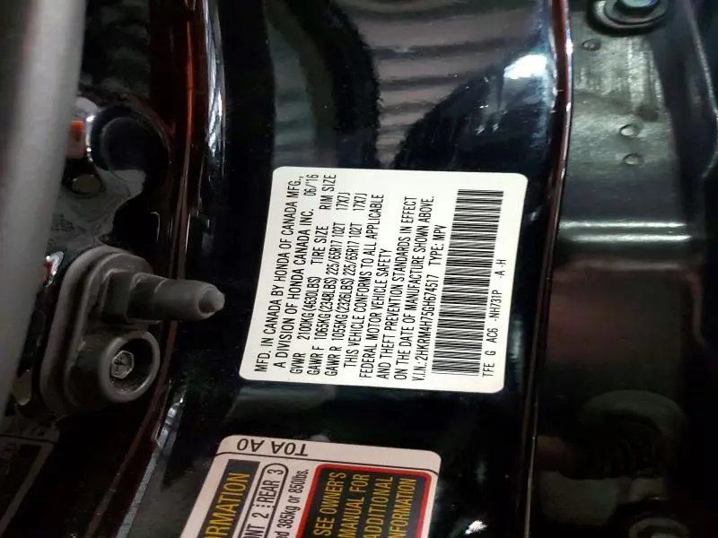 2016 HONDA CR-V EXL  