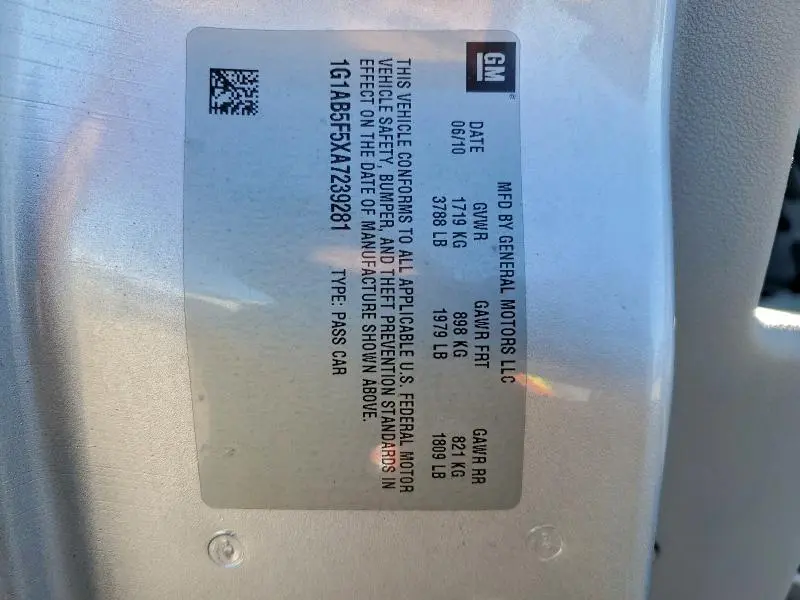 2010 CHEVROLET COBALT LS  