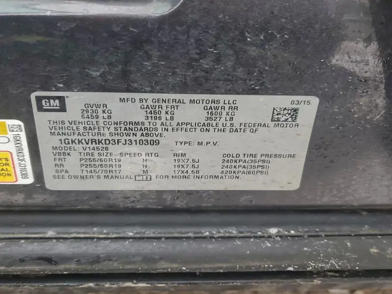 2015 GMC ACADIA SLT-1  