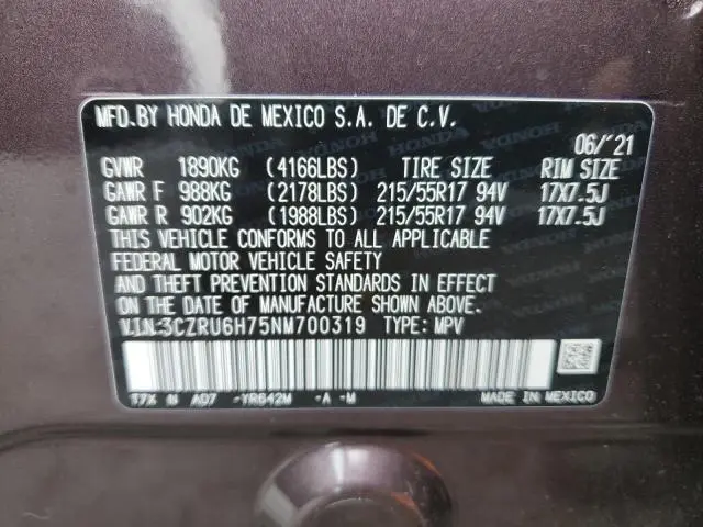 2022 HONDA HR-V EXL  