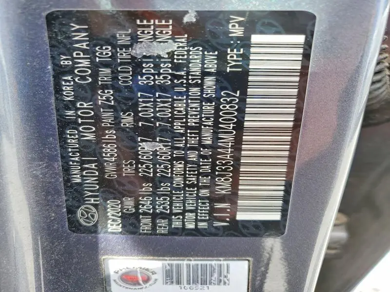 2021 HYUNDAI TUCSON VALUE  