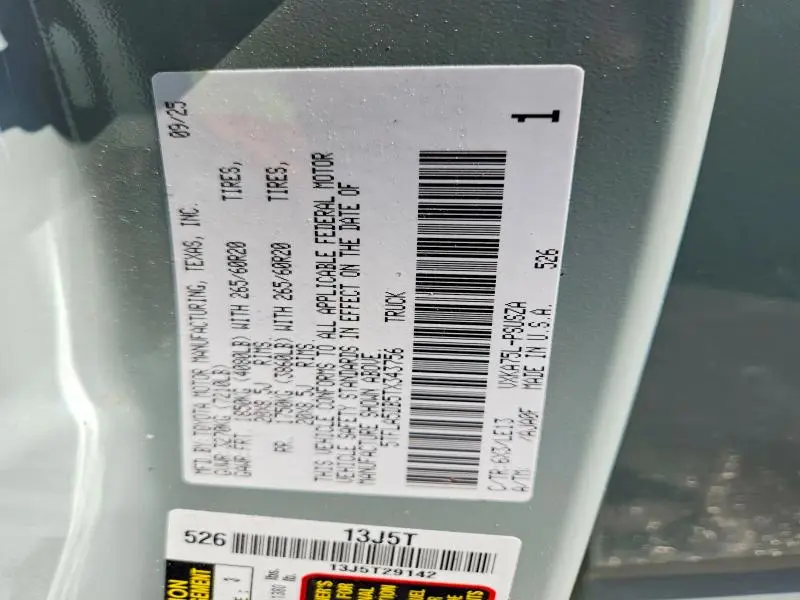 2026 TOYOTA TUNDRA SR5  
