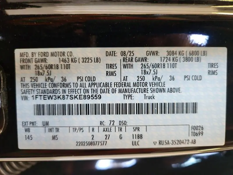 2025 FORD F150 XLT  