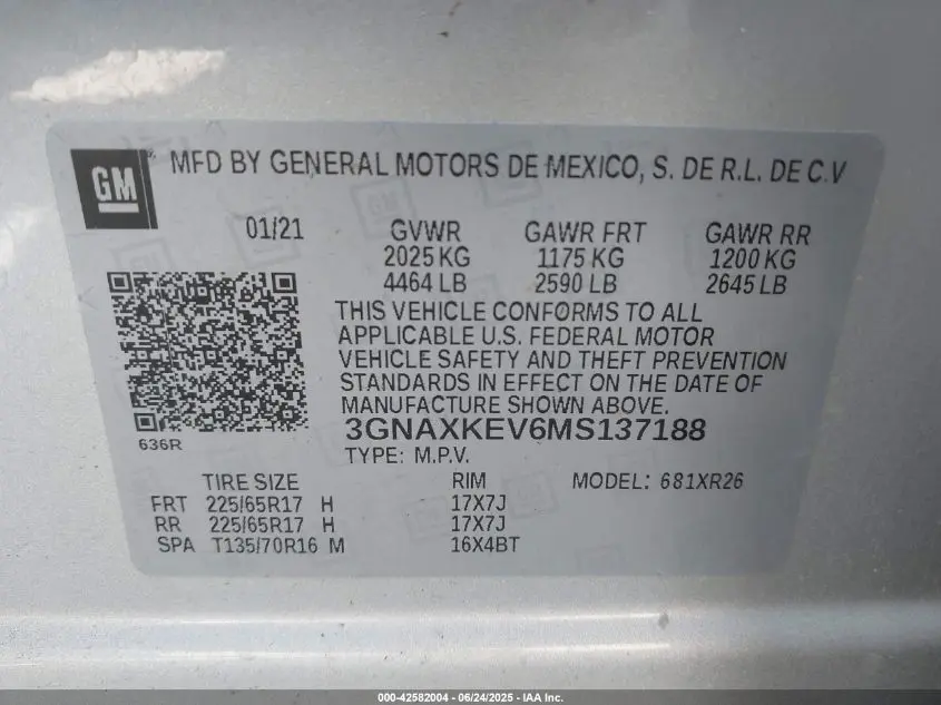 2021 CHEVROLET EQUINOX FWD LT