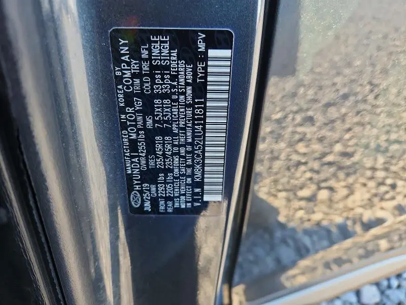 2020 HYUNDAI KONA LIMITED  