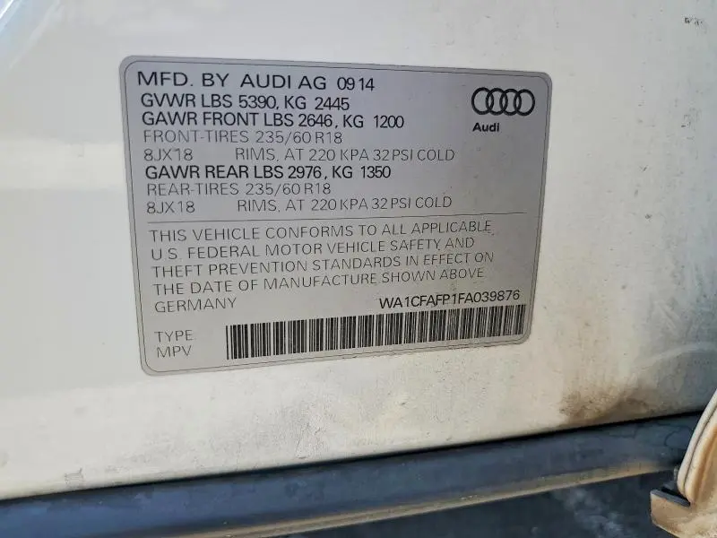 2015 AUDI Q5 PREMIUM  