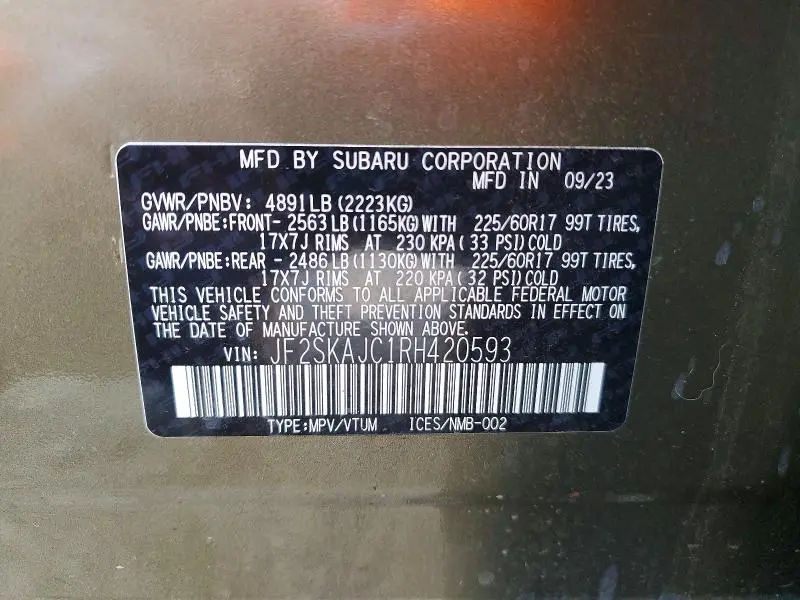 2024 SUBARU FORESTER WILDERNESS  