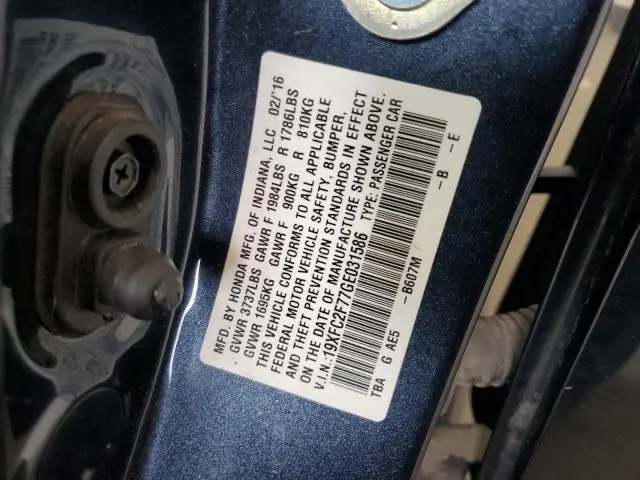 2016 HONDA CIVIC EX  