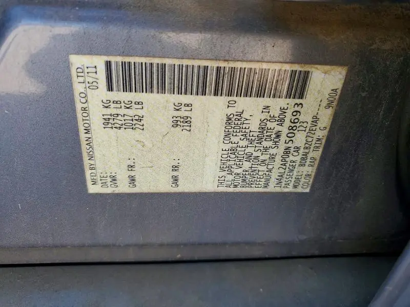 2011 NISSAN ALTIMA 2.5  