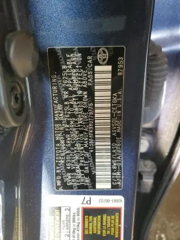 2017 TOYOTA CAMRY LE  