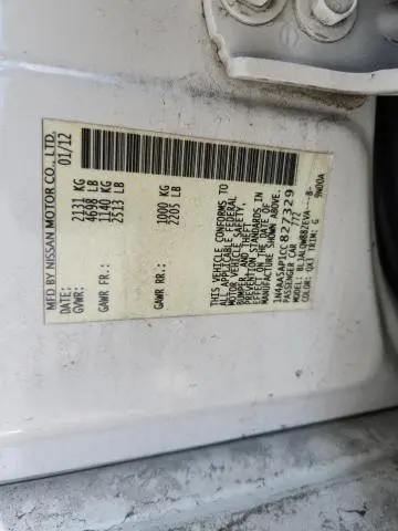 2012 NISSAN MAXIMA S  