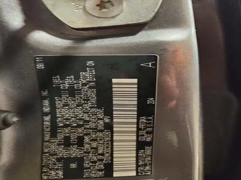 2012 TOYOTA SIENNA XLE 8-PASSENGER  