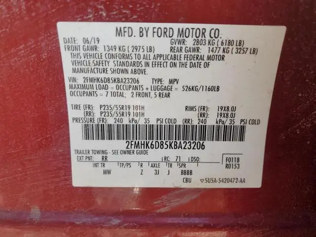 2019 FORD FLEX LIMITED  