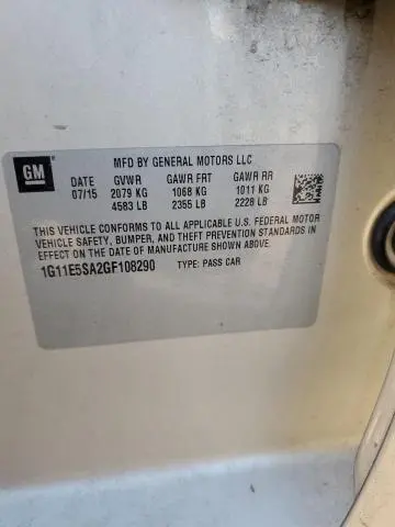 2016 CHEVROLET MALIBU LIMITED LTZ  