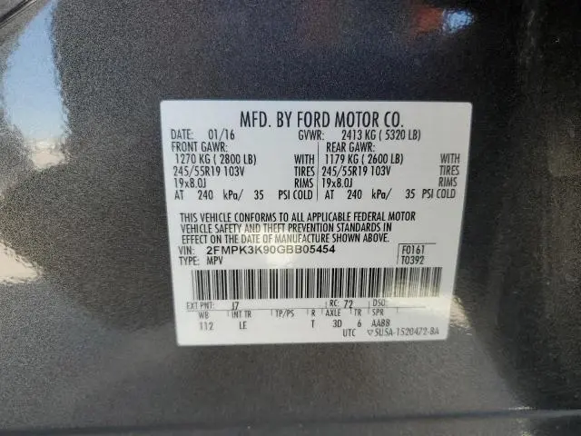 2016 FORD EDGE TITANIUM  