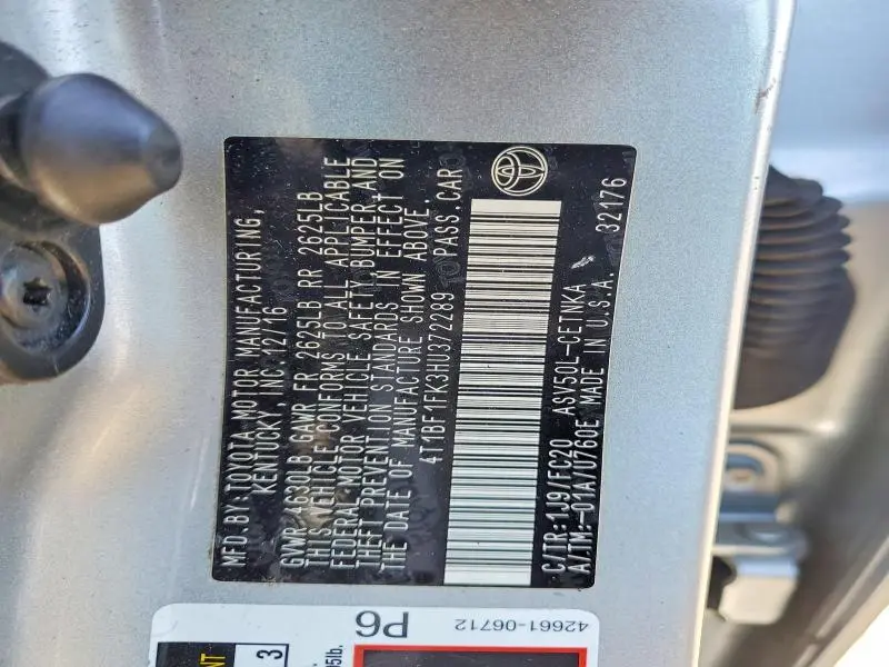 2017 TOYOTA CAMRY LE  