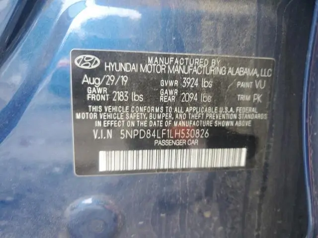 2020 HYUNDAI ELANTRA SEL  