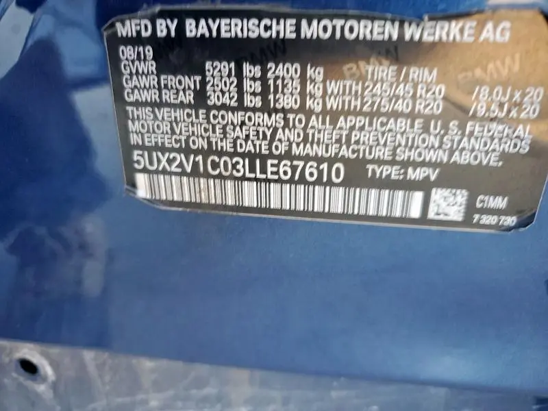 2020 BMW X4 XDRIVE30I