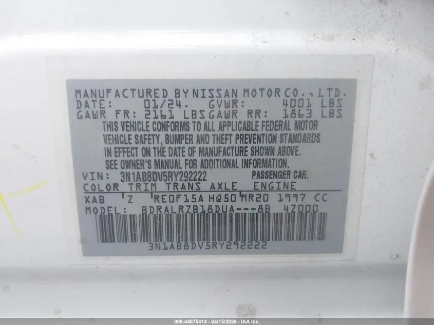 2024 NISSAN SENTRA SR XTRONIC CVT