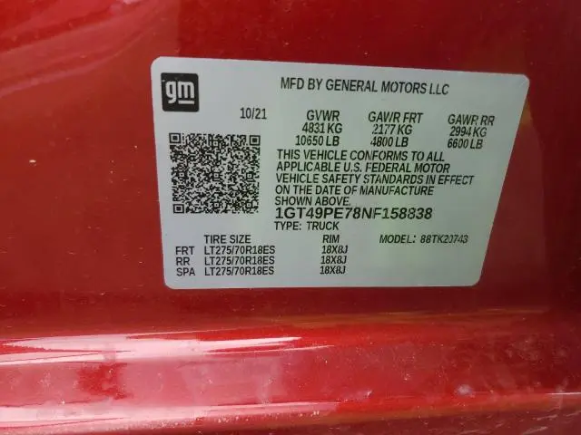 2022 GMC SIERRA K2500 AT4  