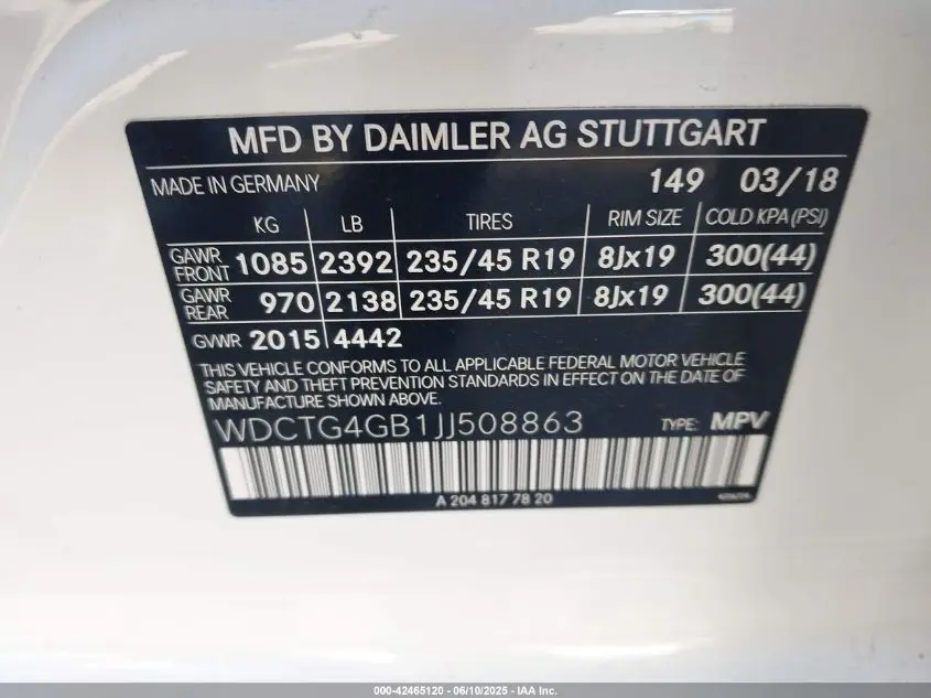 2018 MERCEDES-BENZ GLA 250 4MATIC