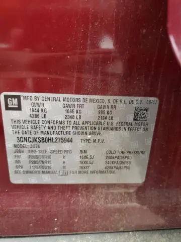 2017 CHEVROLET TRAX LS  