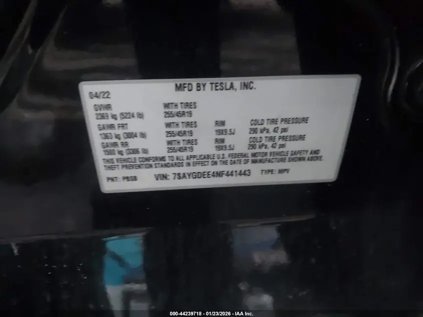 2022 TESLA MODEL Y LONG RANGE DUAL MOTOR ALL-WHEEL DRIVE