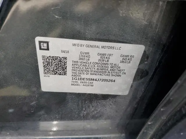 2018 CHEVROLET CRUZE LT