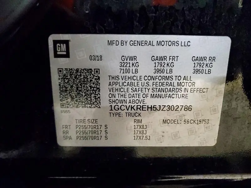 2018 CHEVROLET SILVERADO K1500 LT  