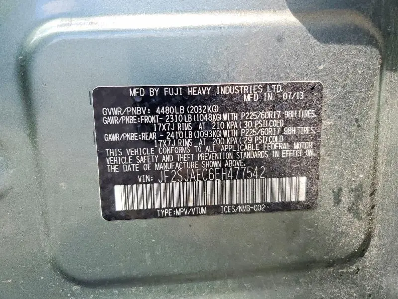 2014 SUBARU FORESTER 2.5I PREMIUM  