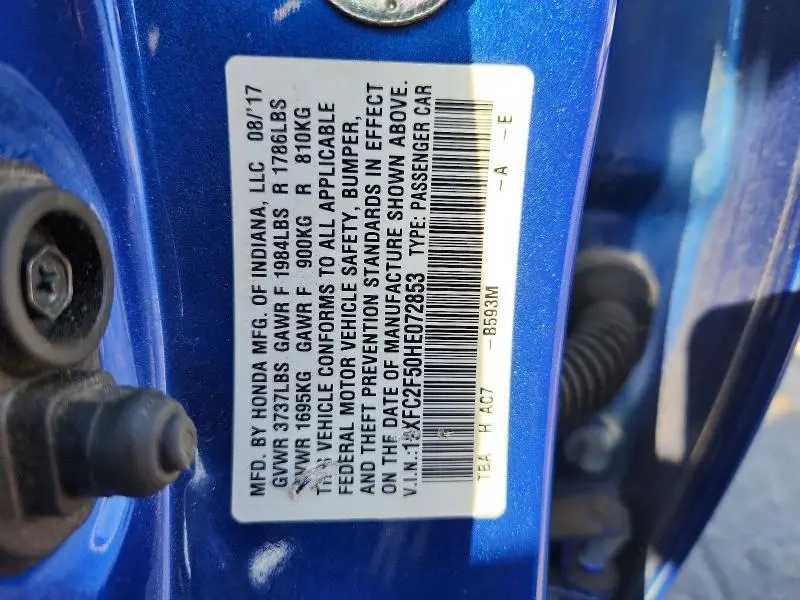 2017 HONDA CIVIC LX  