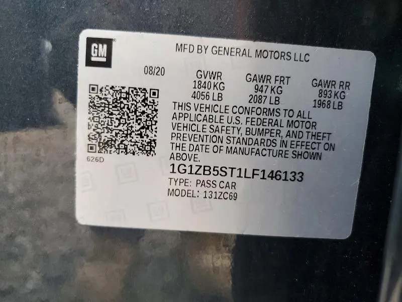 2020 CHEVROLET MALIBU LS  