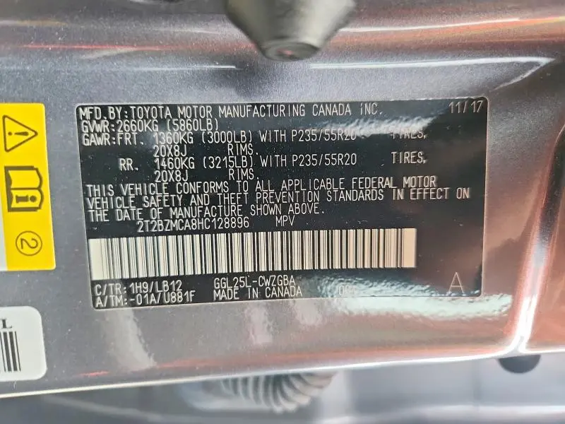 2017 LEXUS RX 350 BASE  