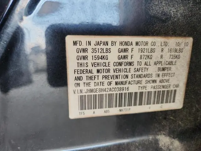2010 HONDA FIT SPORT