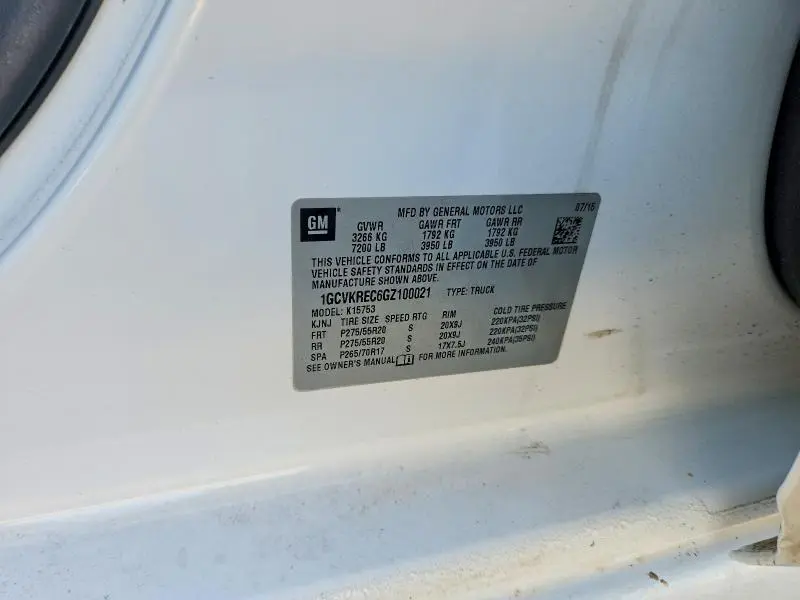 2016 CHEVROLET SILVERADO K1500 LT  