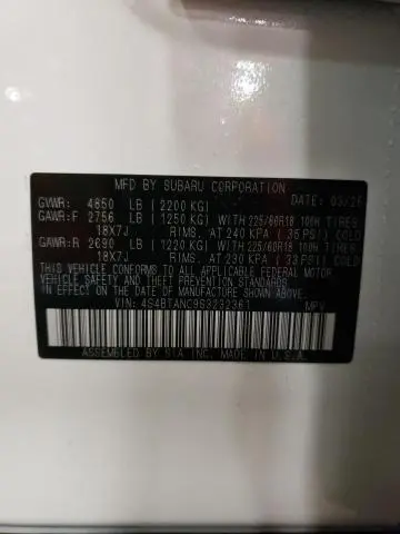 2025 SUBARU OUTBACK LIMITED  