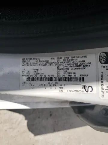 2019 FORD FIESTA SE  