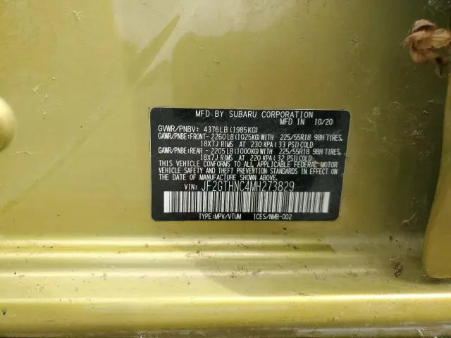 2021 SUBARU CROSSTREK LIMITED  