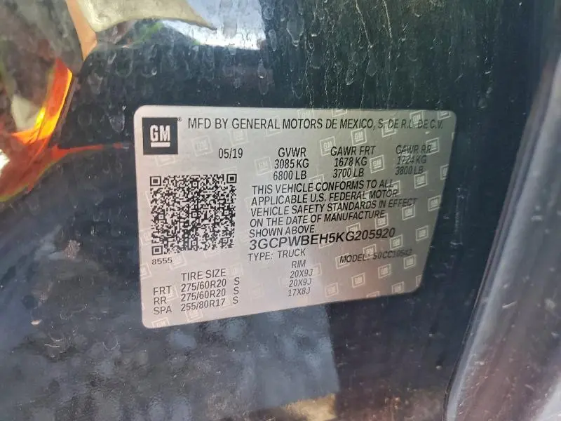 2019 CHEVROLET SILVERADO C1500 CUSTOM  