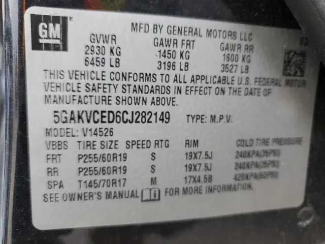 2012 BUICK ENCLAVE   