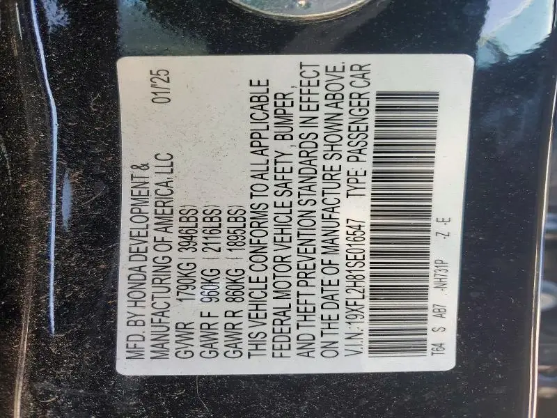 2025 HONDA CIVIC SPORT  