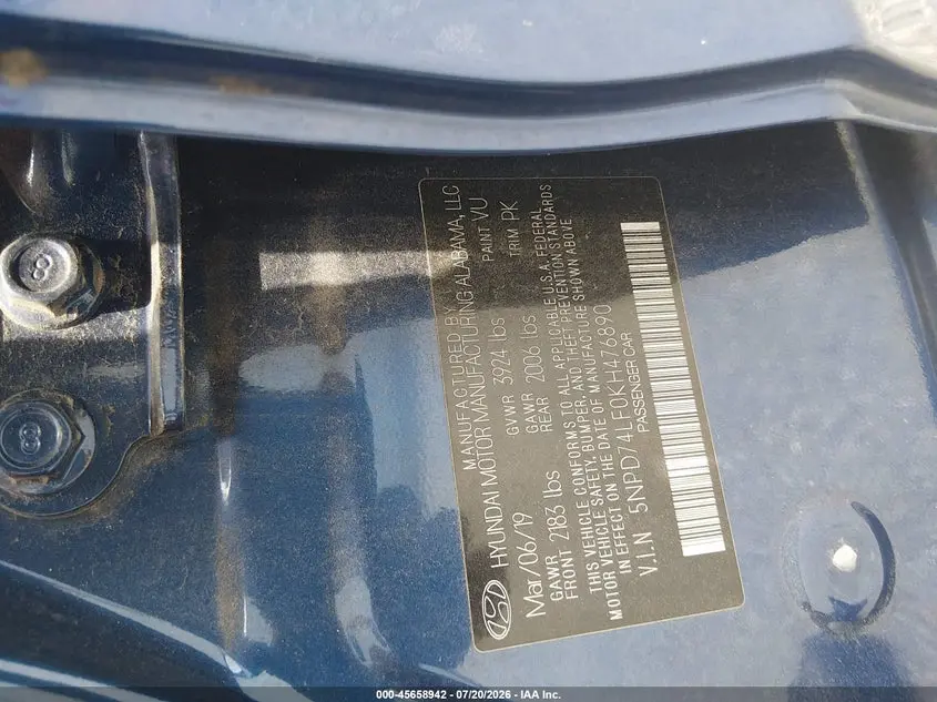 2019 HYUNDAI ELANTRA SE