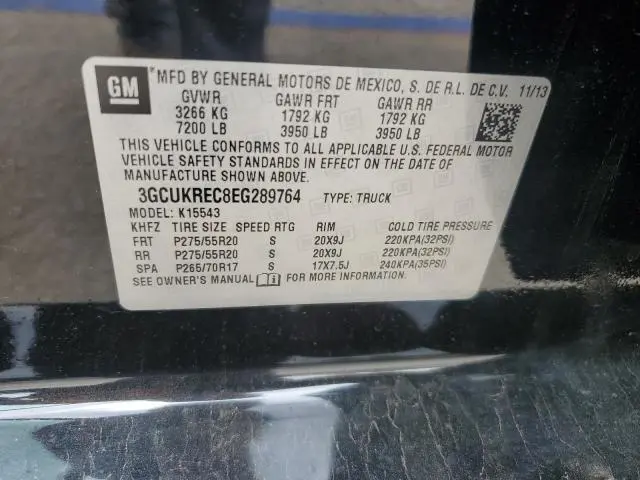 2014 CHEVROLET SILVERADO K1500 LT  