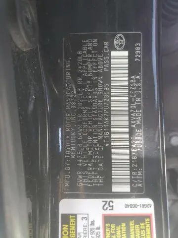 2023 TOYOTA CAMRY SE NIGHT SHADE  