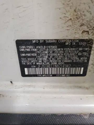 2022 SUBARU CROSSTREK PREMIUM