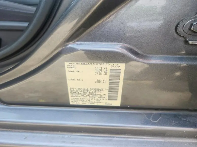 2020 NISSAN ALTIMA S  