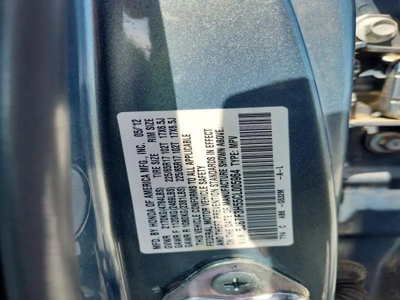 2012 HONDA CROSSTOUR EXL  