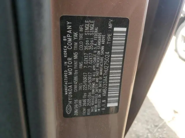 2017 HYUNDAI TUCSON LIMITED  