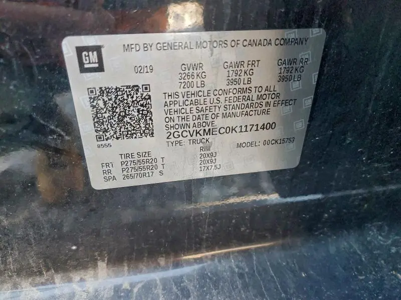 2019 CHEVROLET SILVERADO LD K1500 CUSTOM  