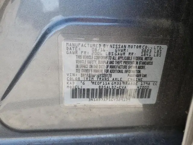 2016 NISSAN SENTRA S  